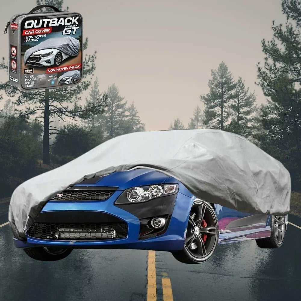 Silver Shield Outdoor Car Cover for Ford Falcon 2008 - 2014 (FG, fit FPV models) XXL - Grey
