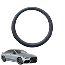 Steering Wheel Cover for Mercedes-Benz CLA-Class 2019 - Current (C118) - Black Microfiber Leather - Circle 38 cm-1