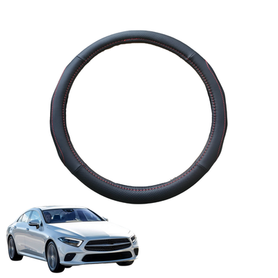 Steering Wheel Cover for Mercedes-Benz CLS-Class 2018 - Current (C257) - Black Microfiber Leather - Circle 38 cm