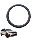 Steering Wheel Cover for Kia Sorento 2021 - Current (MQ4) - Black Microfiber Leather - Circle 38 cm-1