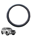 Steering Wheel Cover for Toyota LandCruiser 200 2012 - 2021 (GX GXL) - Black Microfiber Leather - Circle 38 cm-1