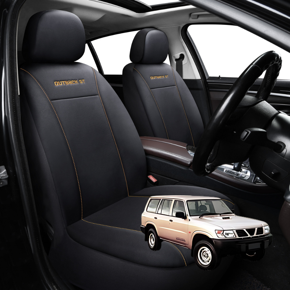 Car Front Seat Cover for Nissan Patrol Y61 1997 - 2016 SUV (Y61/GU) - Black