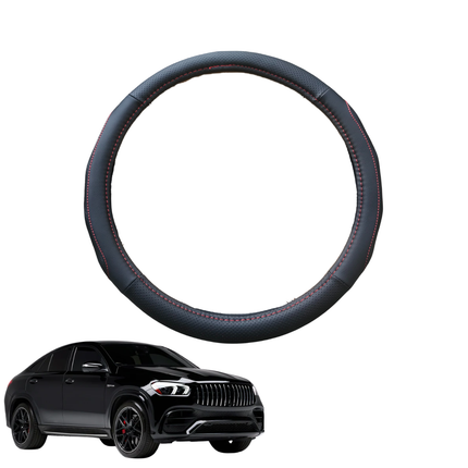 Steering Wheel Cover for Mercedes-Benz GLE-Class 2020 - Current SUV (W167/V167) - Black Microfiber Leather - Circle 38 cm