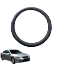 Steering Wheel Cover for Honda Accord Euro 2008 - 2014 CU - Black Microfiber Leather - Circle 38 cm-1