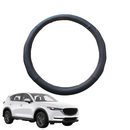 Steering Wheel Cover for Mazda CX-5 2017 - Current (KF) - Black Microfiber Leather - Circle 38 cm-1