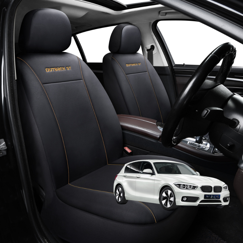 Car Front Seat Cover for BMW 1 Series 5-Door Hatch 2011 - 2019 (F20) - Black