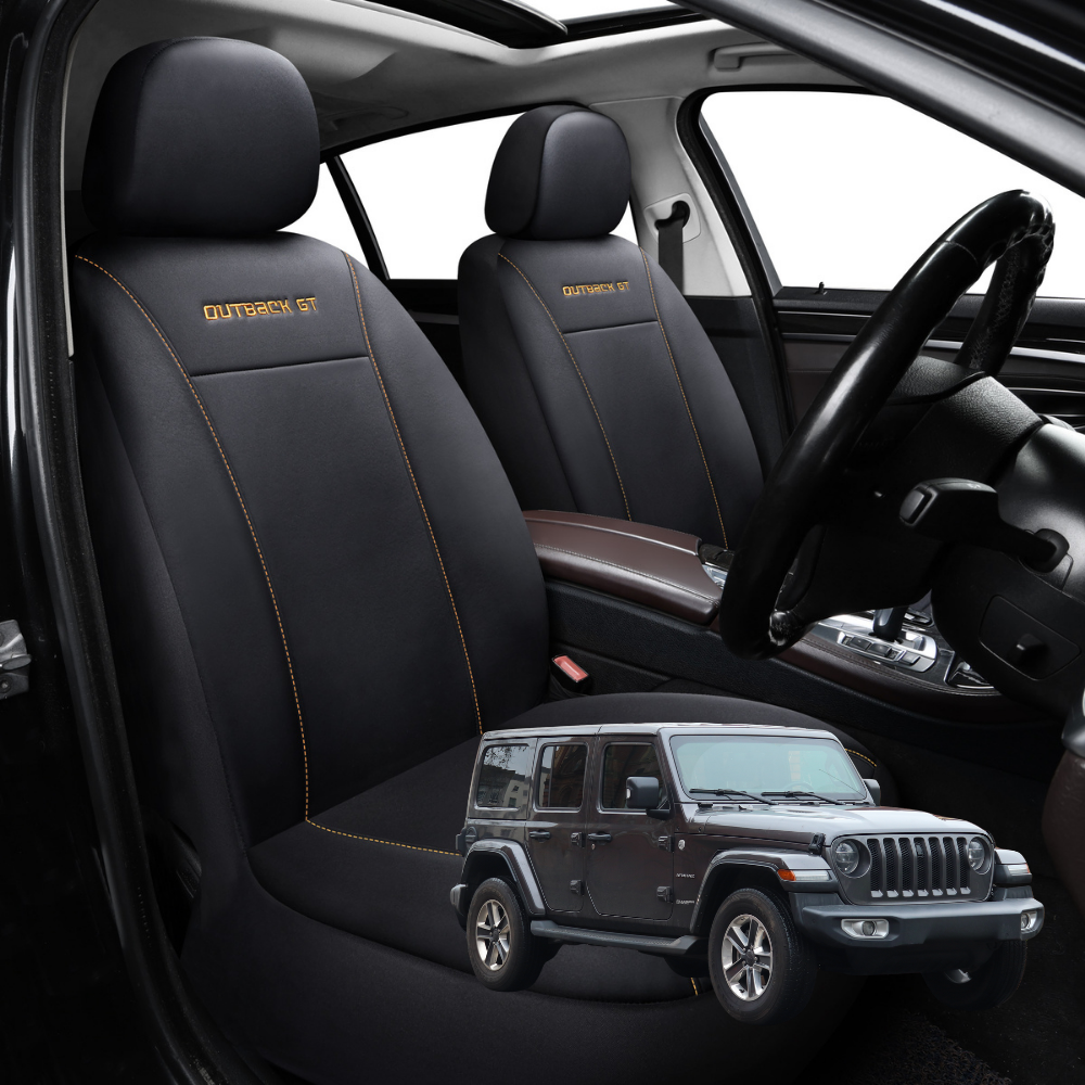 Car Front Seat Cover for Jeep Wrangler 2006 - 2018 (4-Door JK) - Black - 27 x 26 x 10 cm