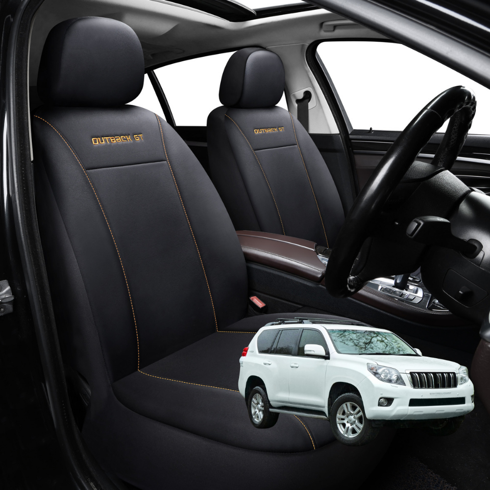 Car Front Seat Cover for Toyota Prado 2009 - 2013 (J150) - Black