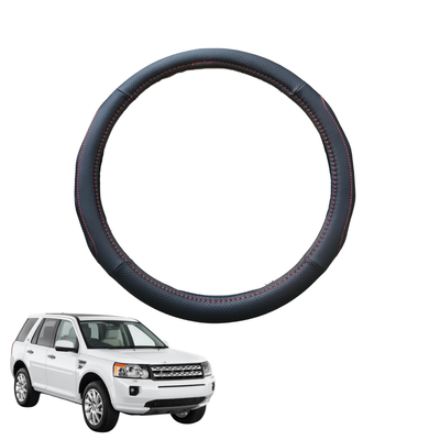 Steering Wheel Cover for Land Rover Freelander 2014 - Current L359 - Black Microfiber Leather - Circle 38 cm