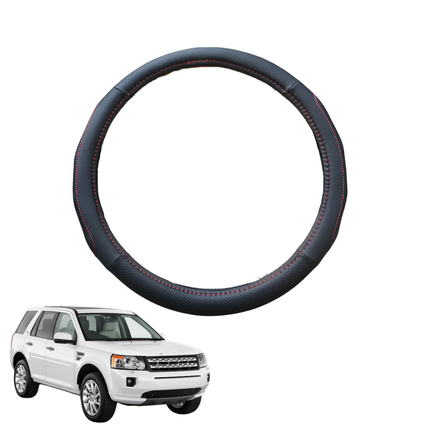 Steering Wheel Cover for Land Rover Freelander 2014 - Current L359 - Black Microfiber Leather - Circle 38 cm