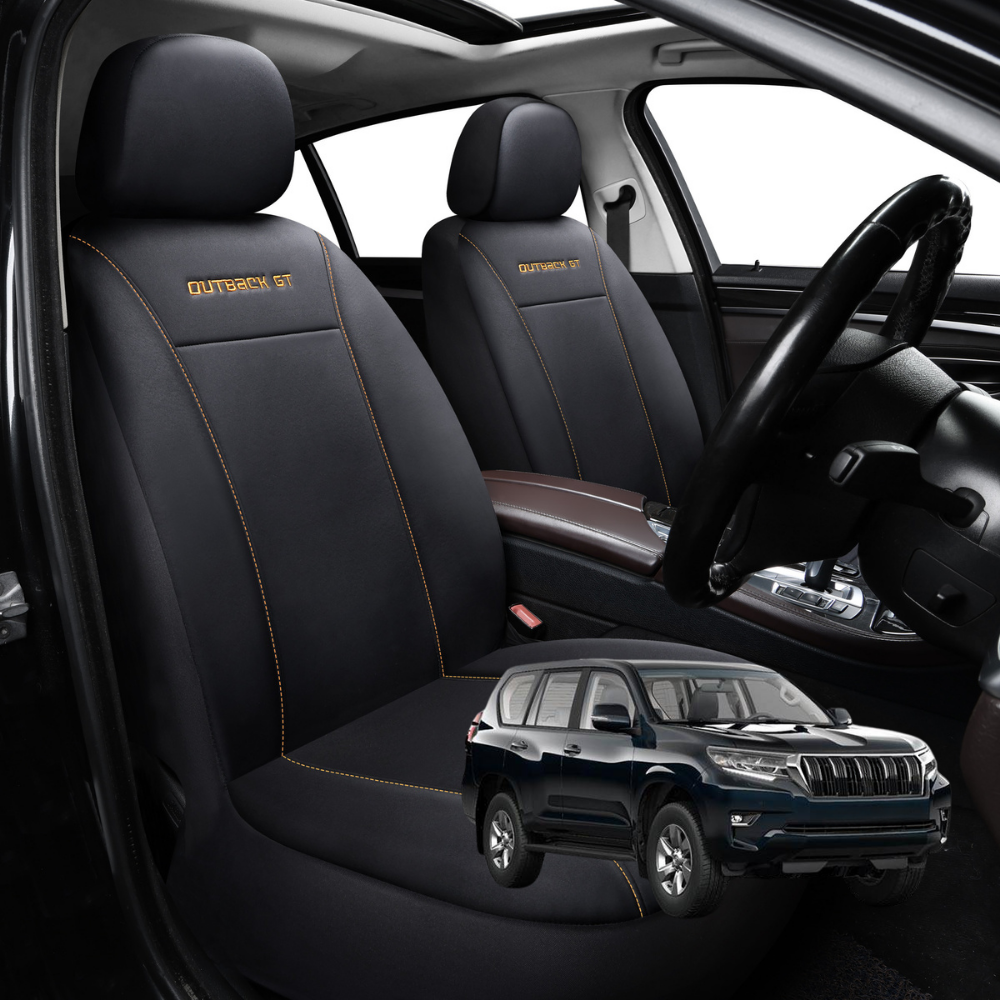 Car Front Seat Cover for Toyota Prado 2013 - 2024 (J150) - Black