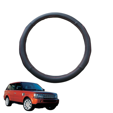 Steering Wheel Cover for Land Rover Range Rover Sport 2005 - 2013 L320 - Black Microfiber Leather - Circle 38 cm