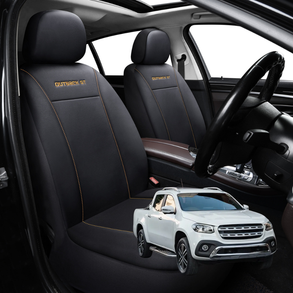 Car Front Seat Cover for Mercedes-Benz X-Class 2017 - 2021 Ute - Black - 27 x 26 x 10 cm