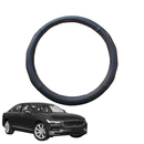 Steering Wheel Cover for Volvo S90 2017 - 2020 - Black Microfiber Leather - Circle 38 cm-1