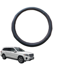 Steering Wheel Cover for Mercedes-Benz GLS-Class 2012 - 2019 (X166) - Black Microfiber Leather - Circle 38 cm-1