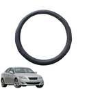 Steering Wheel Cover for Lexus IS 2005 - 2013 10R, 30R, 20R, 21R - Black Microfiber Leather - Circle 38 cm-1