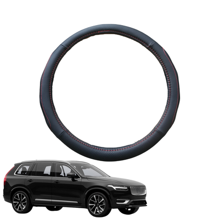 Steering Wheel Cover for Volvo EX90 2024 - Current (Ultimate) - Black Microfiber Leather - Circle 38 cm