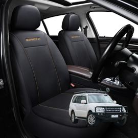 Car Front Seat Cover for Mitsubishi Pajero 2006 - 2021 (NS/NT/NW/NX) - Black - 27 x 26 x 10 cm