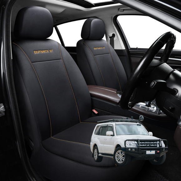 Car Front Seat Cover for Mitsubishi Pajero 2006 - 2021 (NS/NT/NW/NX) - Black - 27 x 26 x 10 cm