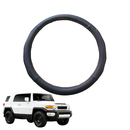 Steering Wheel Cover for Toyota FJ Cruiser 2010 - 2017 - Black Microfiber Leather - Circle 38 cm-1