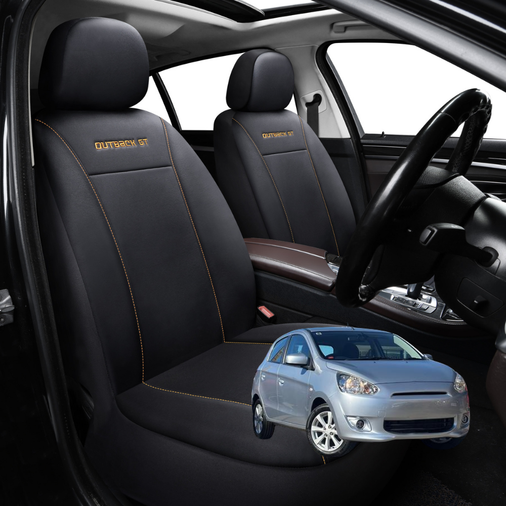 Car Front Seat Cover for Mitsubishi Mirage 2012 - Current LA - Black - 27 x 26 x 10 cm