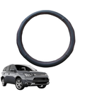 Steering Wheel Cover for Mitsubishi Outlander 2006 - 2012 (CW/ZG/ZH) - Black Microfiber Leather - Circle 38 cm-1