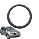 Steering Wheel Cover for Mitsubishi Outlander 2003 - 2006 (CU/ZE/ZF) - Black Microfiber Leather - Circle 38 cm-1