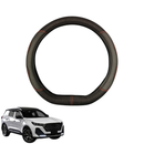 Steering Wheel Cover for Chery Tiggo 7 Pro 2023 - Current (T32) Elite, Urban, Ultimate - Black Microfiber Leather - D-Shape 38 cm-1