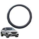 Steering Wheel Cover for Mercedes-Benz GLE-Class 2020 - Current Coupe (W167/V167) - Black Microfiber Leather - Circle 38 cm-1