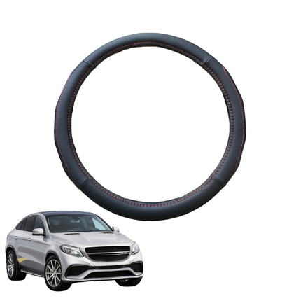Steering Wheel Cover for Mercedes-Benz GLE-Class 2020 - Current Coupe (W167/V167) - Black Microfiber Leather - Circle 38 cm