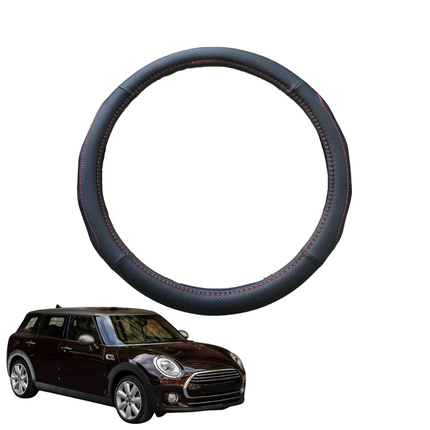 Steering Wheel Cover for MINI Clubman 2015 - Current (F54) - Black Microfiber Leather - Circle 38 cm