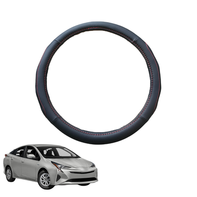 Steering Wheel Cover for Toyota Prius 2016 - Current (XW50) - Black Microfiber Leather - Circle 38 cm