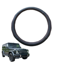 Steering Wheel Cover for Mercedes-Benz G-Class 1990 - 2018 (W463) - Black Microfiber Leather - Circle 38 cm-1