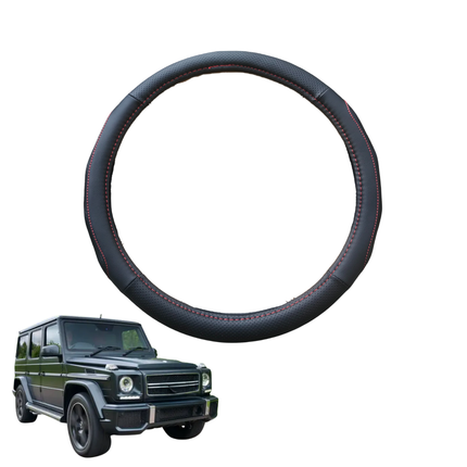 Steering Wheel Cover for Mercedes-Benz G-Class 1990 - 2018 (W463) - Black Microfiber Leather - Circle 38 cm