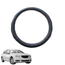 Steering Wheel Cover for Holden Commodore 2013 - 2017 (VF) - Black Microfiber Leather - Circle 38 cm-1