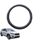Steering Wheel Cover for Kia Sorento 2015 - 2020 (UM) - Black Microfiber Leather - Circle 38 cm-1