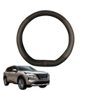 Steering Wheel Cover for Nissan X-TRAIL 2022 - Current (T33) - Black Microfiber Leather - D-Shape 38 cm-1