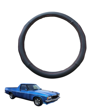Steering Wheel Cover for Holden Commodore 1978 - 1988 Ute - Black Microfiber Leather - Circle 38 cm