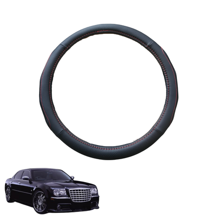 Steering Wheel Cover for Chrysler 300C 2005 - 2010 (LX) - Black Microfiber Leather - Circle 38 cm