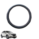 Steering Wheel Cover for Honda HR-V 2015 - 2021 (RU) - Black Microfiber Leather - Circle 38 cm-1