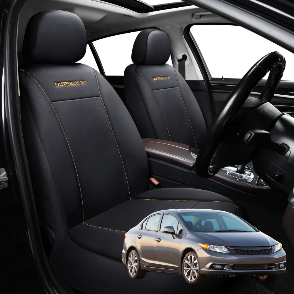 Car Seat Cover for Honda Civic 2012 - 2016 (Sedan, 9th Gen) - Black