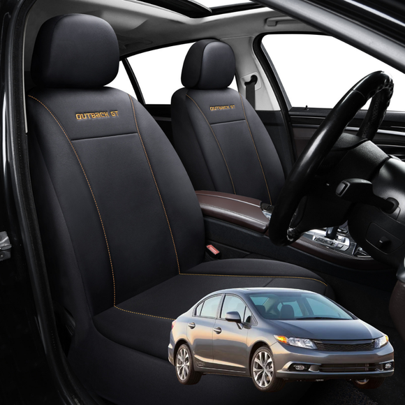 Car Front Seat Cover for Honda Civic 2012 - 2016 (Sedan, 9th Gen) - Black - 27 x 26 x 10 cm