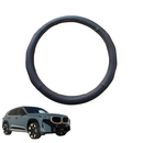 Steering Wheel Cover for BMW XM 2023 - Current (G09) - Black Microfiber Leather - Circle 38 cm-1