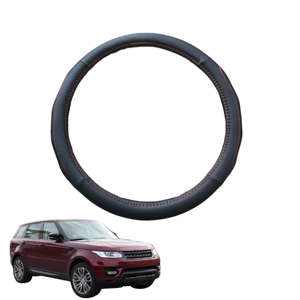 Steering Wheel Cover for Land Rover Range Rover Sport 2014 - Current L494 - Black Microfiber Leather - Circle 38 cm