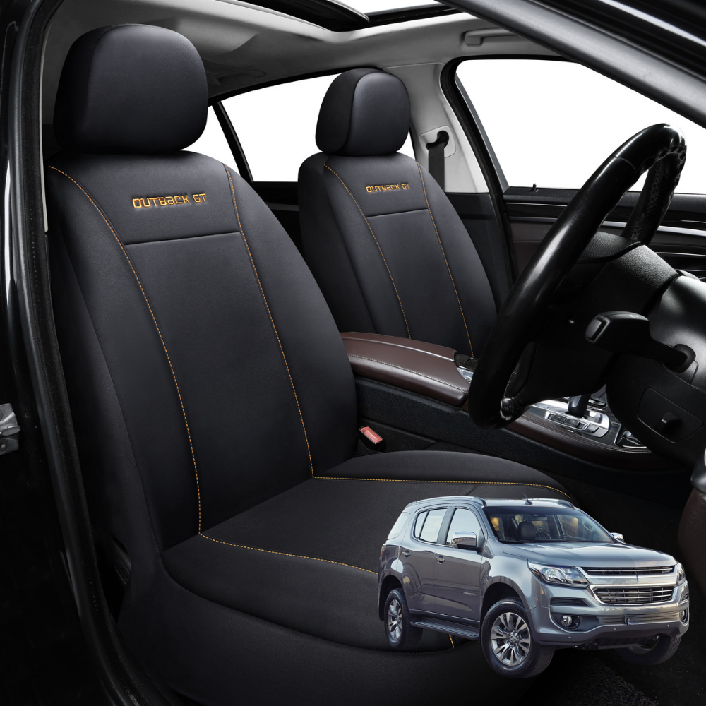 Car Front Seat Cover for Holden Trailblazer 2016 - 2020 RG - Black