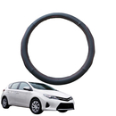 Steering Wheel Cover for Toyota Corolla 2013 - 2018 Hatch (E160/170/180) - Black Microfiber Leather - Circle 38 cm-1