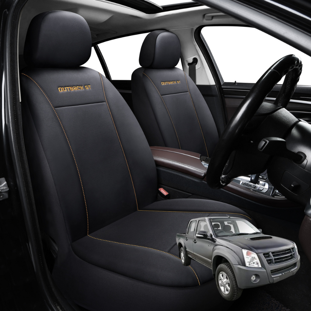 Car Front Seat Cover for Isuzu D-Max Crew Cab 2011 - 2020 (RT50/85) - Black