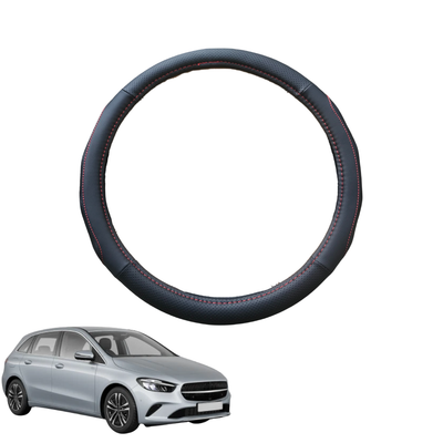 Steering Wheel Cover for Mercedes-Benz B-Class 2019 - Current (W247) - Black Microfiber Leather - Circle 38 cm