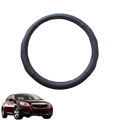 Steering Wheel Cover for Holden Malibu 2013 - 2016 EM - Black Microfiber Leather - Circle 38 cm