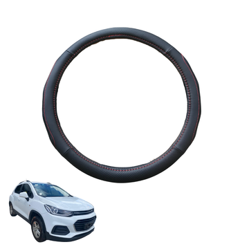 Steering Wheel Cover for Holden Trax 2013 - 2020 TJ - Black Microfiber Leather - Circle 38 cm